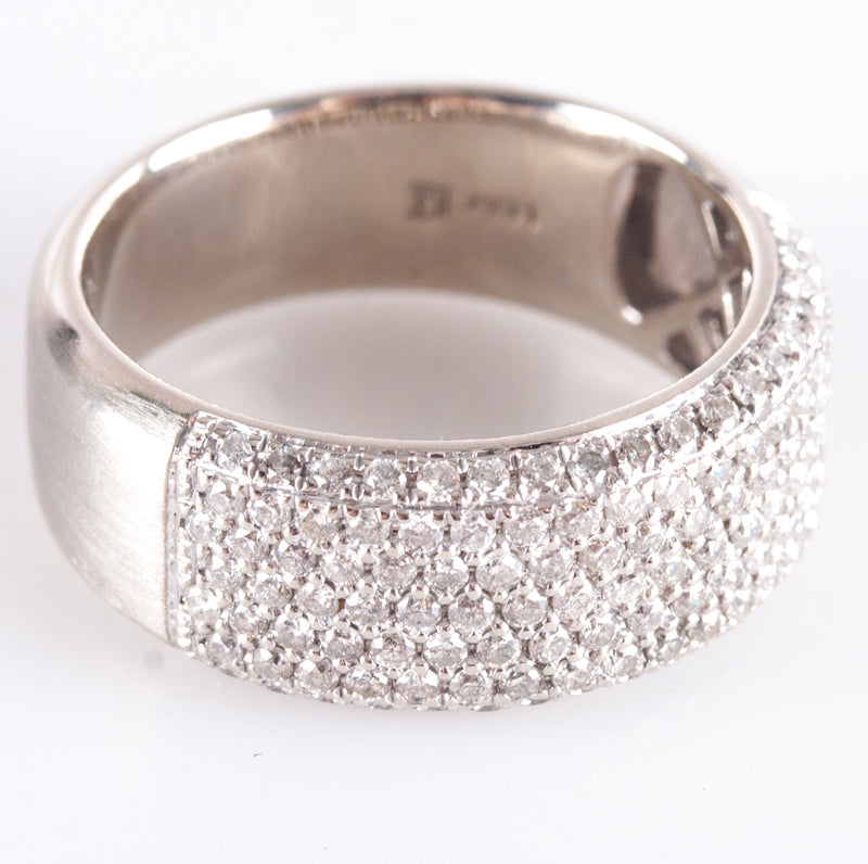 14k White Gold Round Diamond Cluster Wedding Anniversary Ring .3325ctw 6.2g