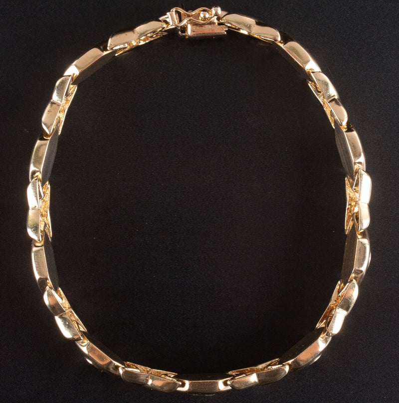 14k Yellow Gold Round G-H SI1-SI2 Diamond Tennis Bracelet 1.0ctw 7.25" Length