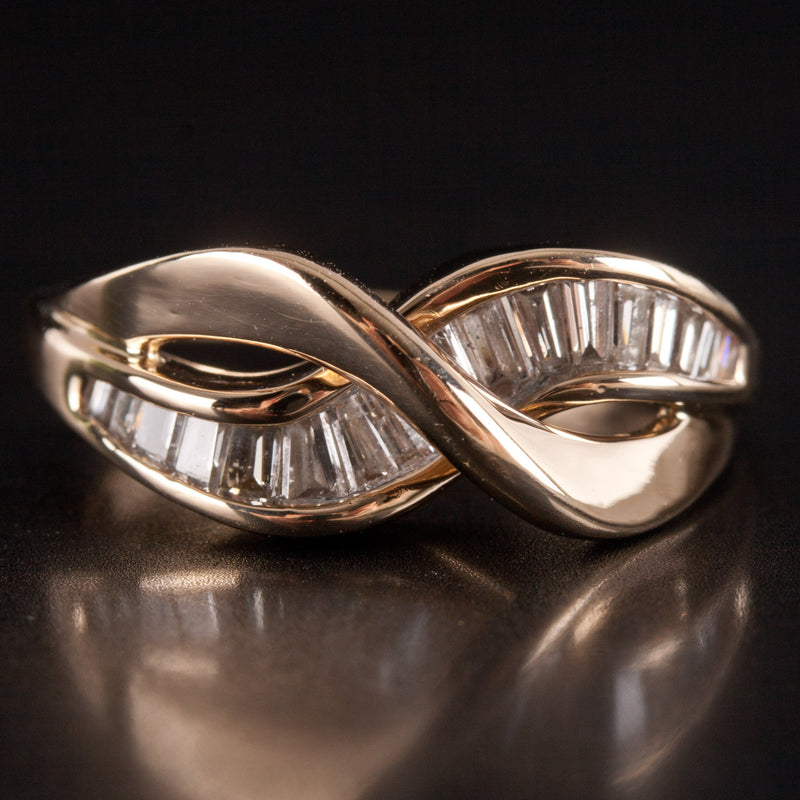 14k Yellow Gold Baguette Tapered Baguette Diamond Ring .51ctw 4.02ctw