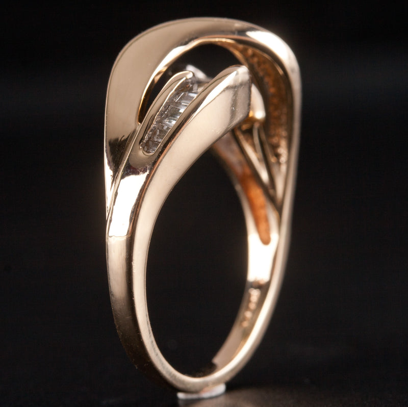 14k Yellow Gold Baguette Tapered Baguette Diamond Ring .51ctw 4.02ctw