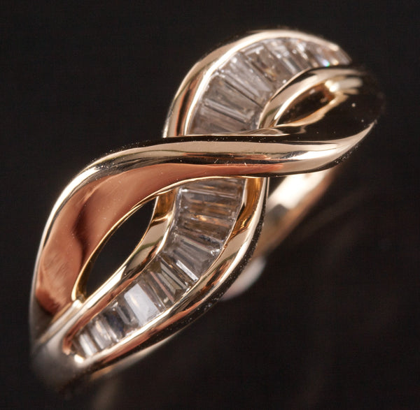 14k Yellow Gold Baguette Tapered Baguette Diamond Ring .51ctw 4.02ctw