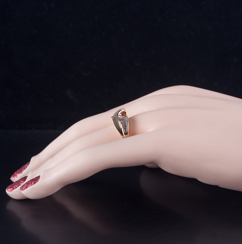 14k Yellow Gold Baguette Tapered Baguette Diamond Ring .51ctw 4.02ctw