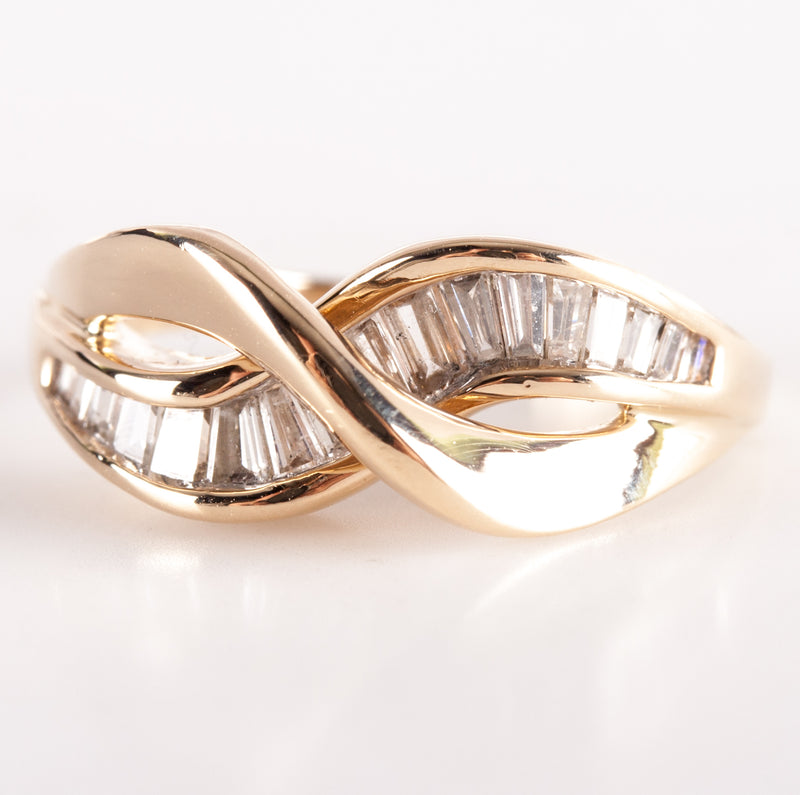 14k Yellow Gold Baguette Tapered Baguette Diamond Ring .51ctw 4.02ctw