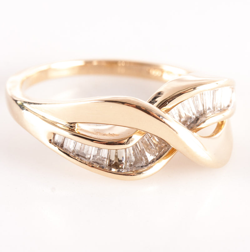 14k Yellow Gold Baguette Tapered Baguette Diamond Ring .51ctw 4.02ctw
