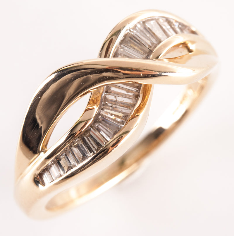 14k Yellow Gold Baguette Tapered Baguette Diamond Ring .51ctw 4.02ctw