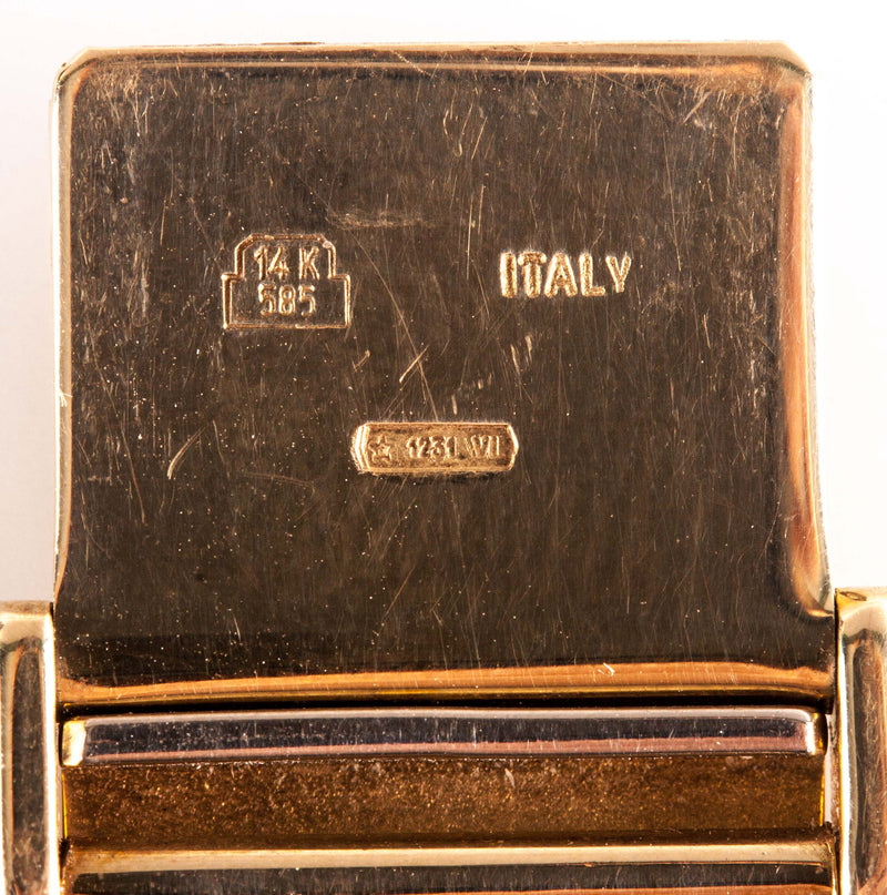 Geneve 14k Yellow Gold Men's Automatic Wrist Watch W/ Sapphire Crown 78.5g