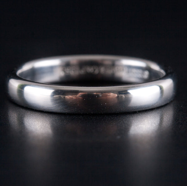 Tiffany & Co. 950 Platinum Wedding Anniversary Ring Circa 1999 4.8g Size 5.5