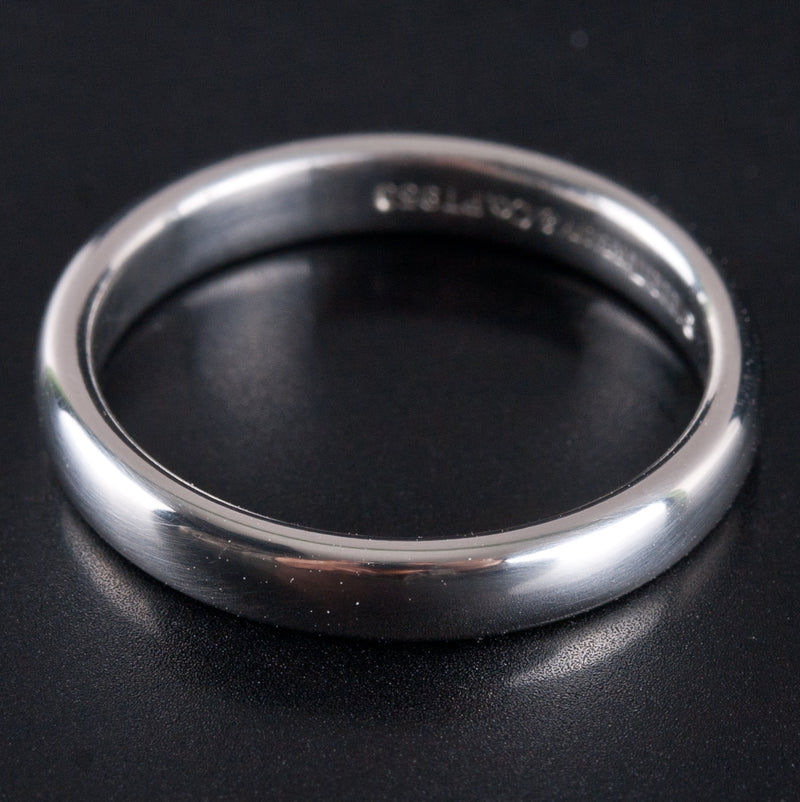 Tiffany & Co. 950 Platinum Wedding Anniversary Ring Circa 1999 4.8g Size 5.5