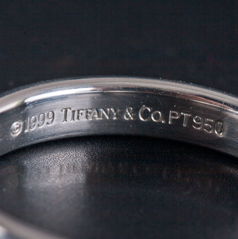 Tiffany & Co. 950 Platinum Wedding Anniversary Ring Circa 1999 4.8g Size 5.5