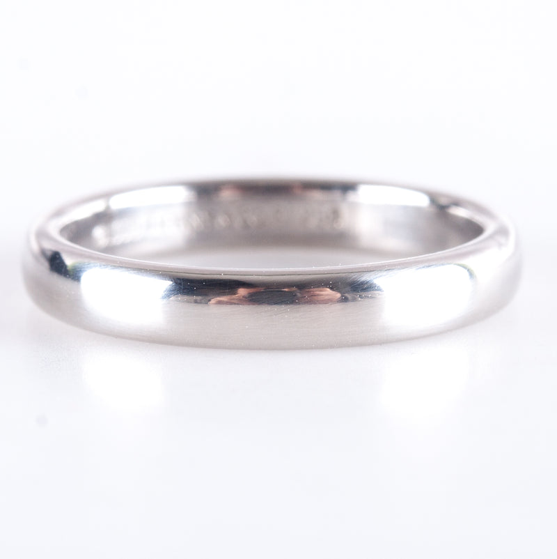 Tiffany & Co. 950 Platinum Wedding Anniversary Ring Circa 1999 4.8g Size 5.5