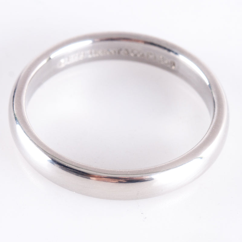 Tiffany & Co. 950 Platinum Wedding Anniversary Ring Circa 1999 4.8g Size 5.5