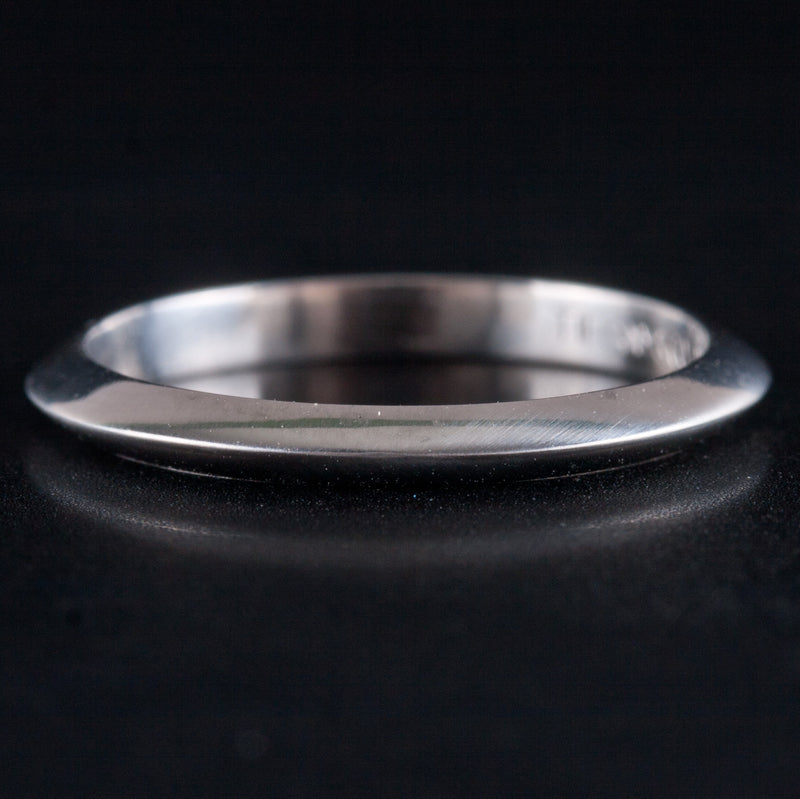 Tiffany & Co. 950 Platinum Wedding Anniversary Knife Edge Ring 2.15g Size 4