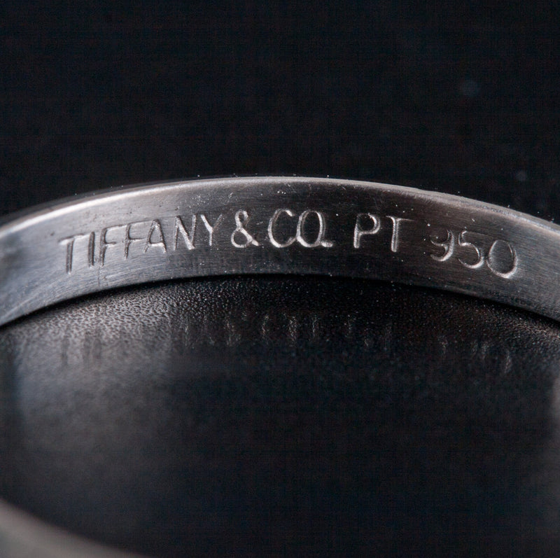 Tiffany & Co. 950 Platinum Wedding Anniversary Knife Edge Ring 2.15g Size 4