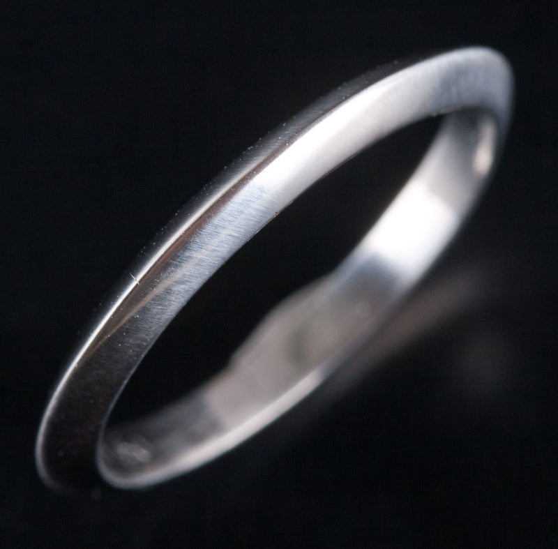 Tiffany & Co. 950 Platinum Wedding Anniversary Knife Edge Ring 2.15g Size 4