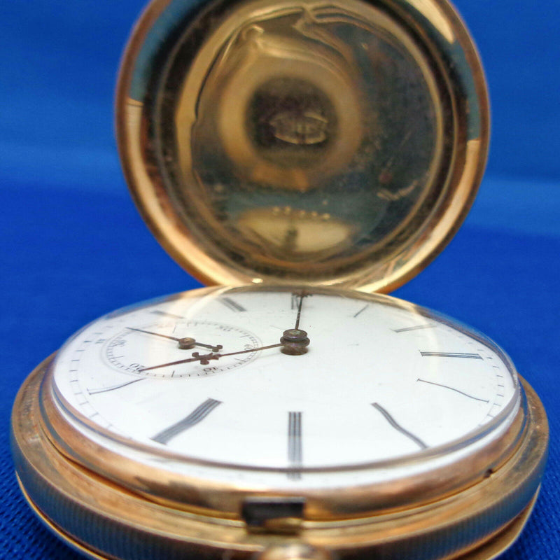 10 Size 18k Gold Henry Beguelin Key Wind / Key Set Pocket Watch Circa 1850's