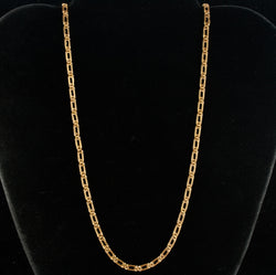 22k Yellow Gold Traditional Heavy Link Style Chain Necklace 26" Length 30.0g