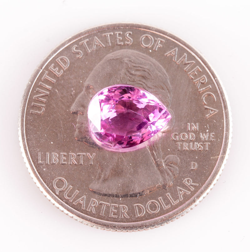 Natural Pink AAA Loose Pear Sapphire W/ GIA Gemstone Report 2.92ct