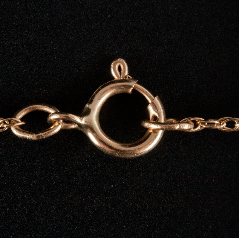 14k Yellow Gold Drop Shaped Cultured Tahitian Pearl Pendant W/ 18" Chain 3.17g