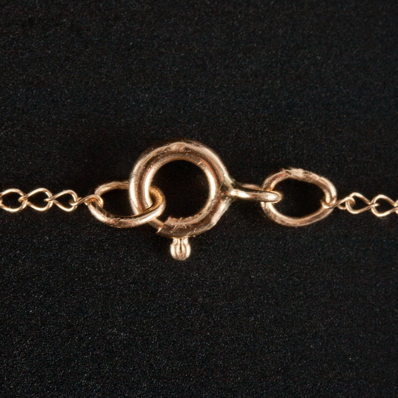 14k Yellow Gold Drop Shaped Cultured Tahitian Pearl Pendant W/ 18" Chain 2.59g