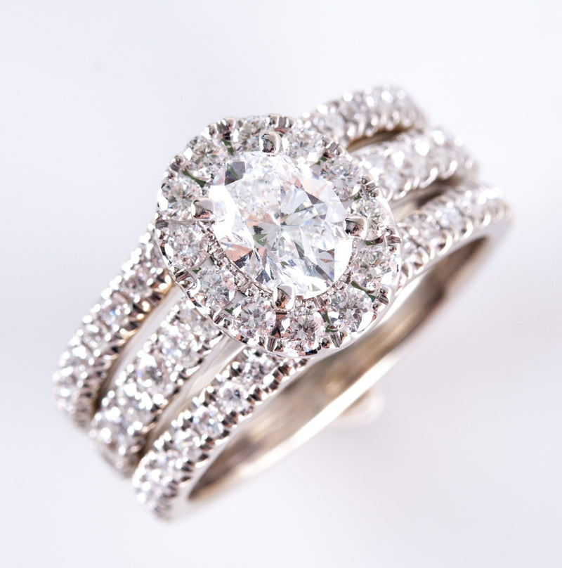 18K Rose Gold Stacked Vintage Style Diamond Engagement Ring