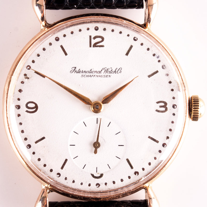 Vintage 1940s 14k Rose Gold International Watch Company Schaffhausen Wrist Watch