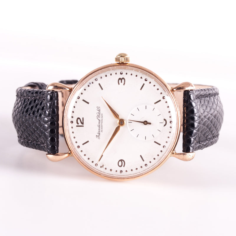 Vintage 1940s 14k Rose Gold International Watch Company Schaffhausen Wrist Watch
