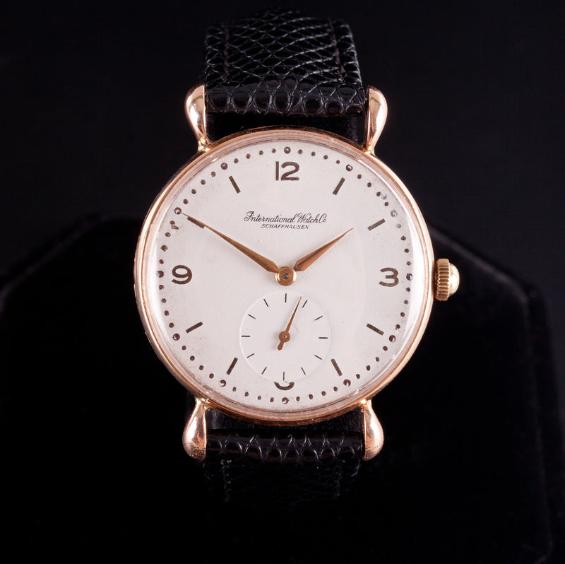 Vintage 1940s 14k Rose Gold International Watch Company Schaffhausen Wrist Watch