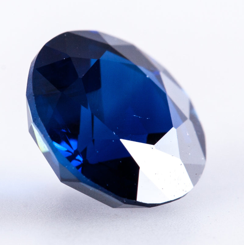 Royal Blue AAA No Heat Round Loose Sapphire W/ GIA Identification Report 1.54ct