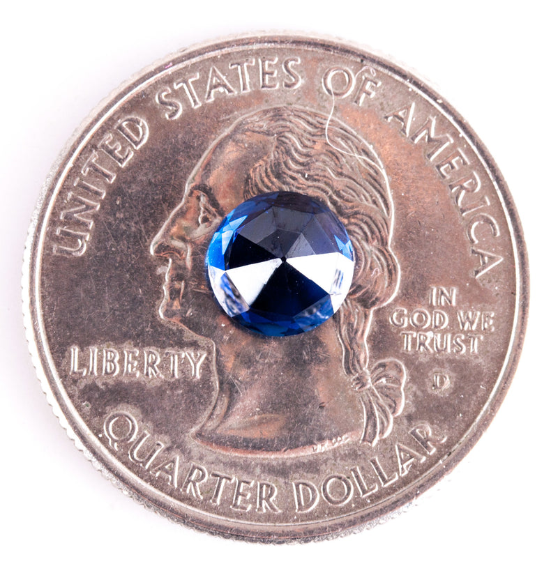 Royal Blue AAA No Heat Round Loose Sapphire W/ GIA Identification Report 1.54ct