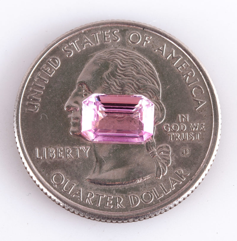 Padparadscha Pink AAA No Heat Octagonal Loose Sapphire W/ AGTA Report 1.62ct