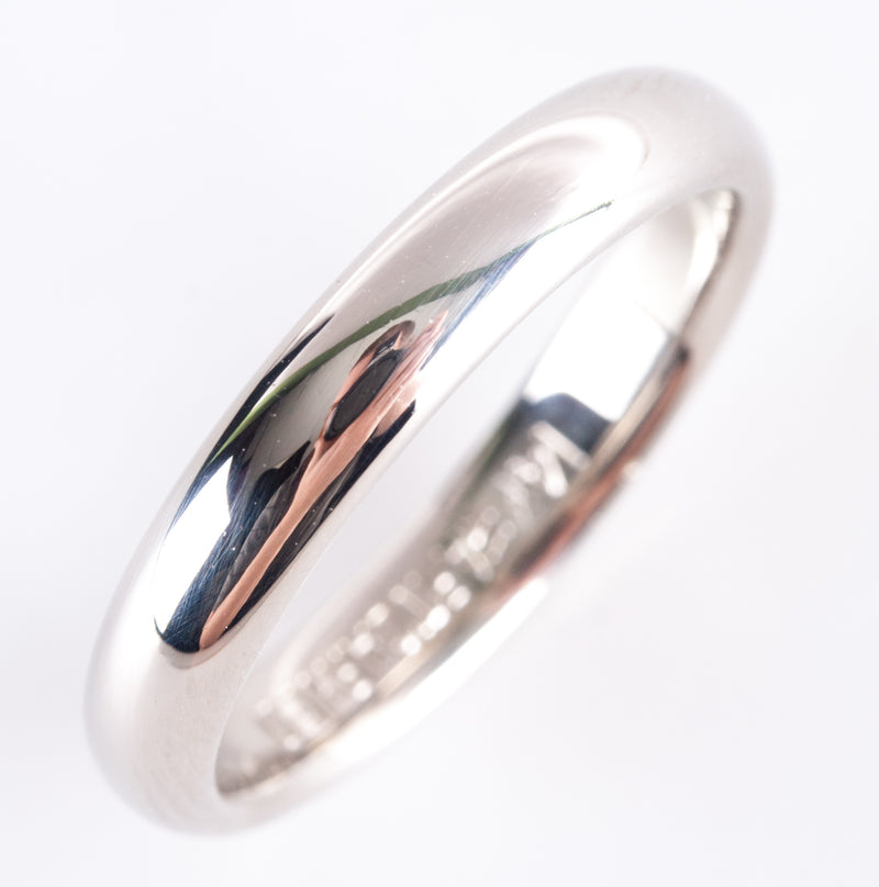 14k White Gold Art Carved Traditional Style Wedding Anniversary Band Ring 5.33g