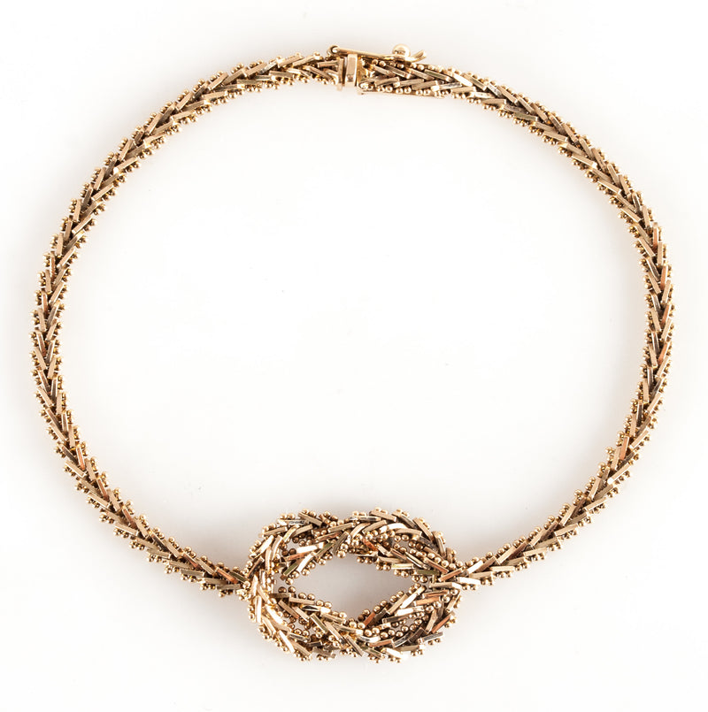 14k Yellow Gold Fancy Beaded Link Style Bracelet 8.34g 7" Length 14.5mm Width