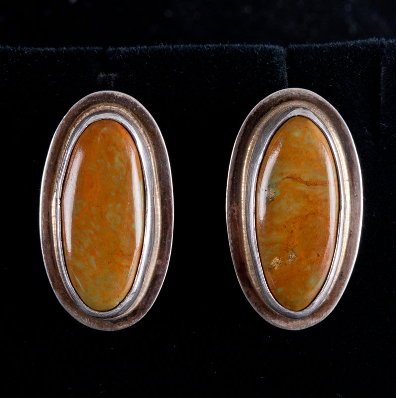 Vintage Sterling Silver Navajo Manassa Turquoise Necklace Earring Bracelet Set