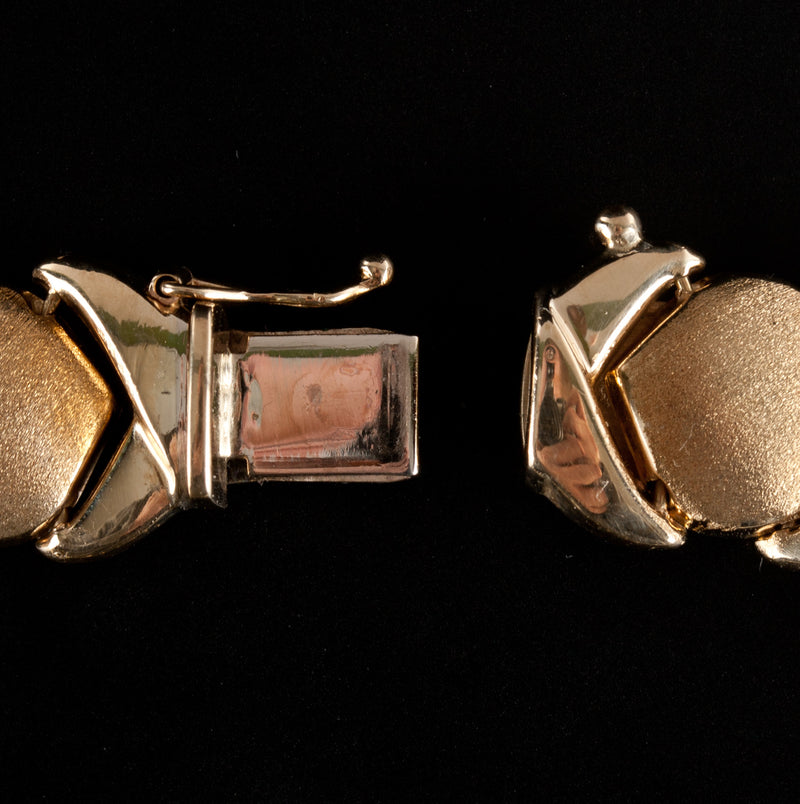 14k Yellow Gold Necklace Bracelet Duel Earring Jewelry Set 73.82g