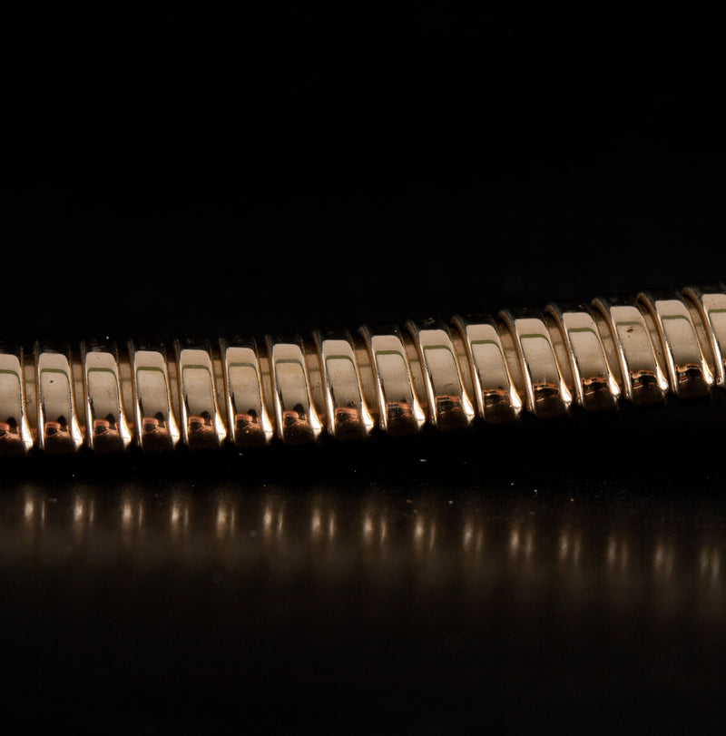 14k Yellow Gold Unique Large Elastic Style Chain Necklace 34.1g 18" Length