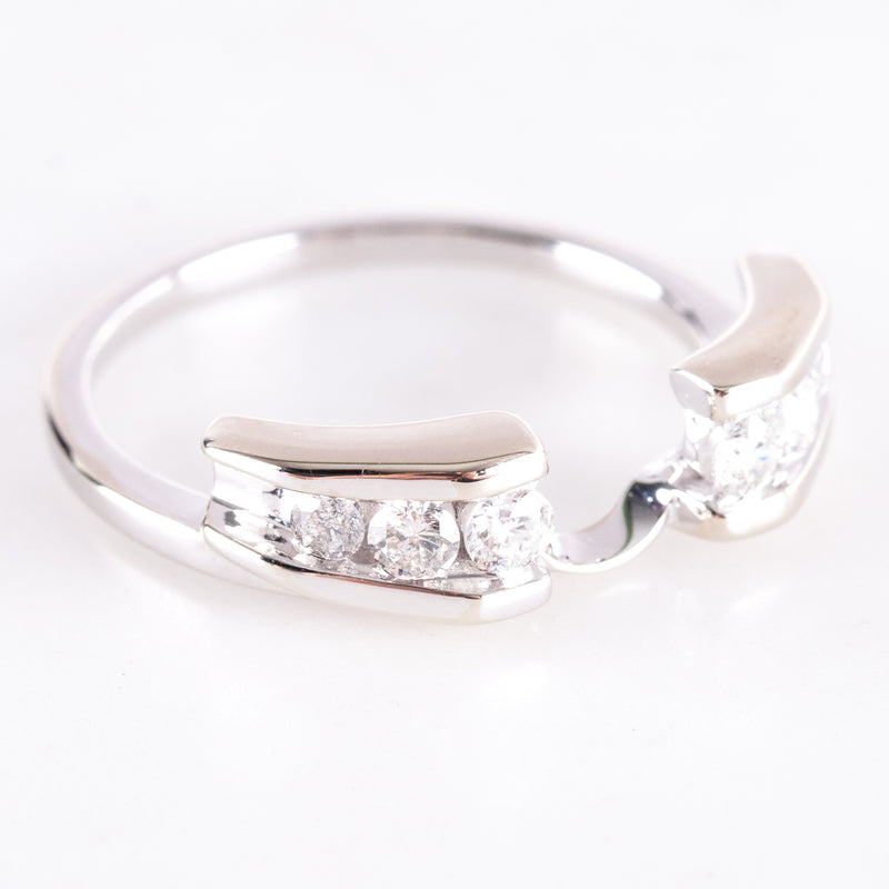 14k White Gold Round G SI2 Diamond Engagement Ring Enhancer .30ctw 3.63g