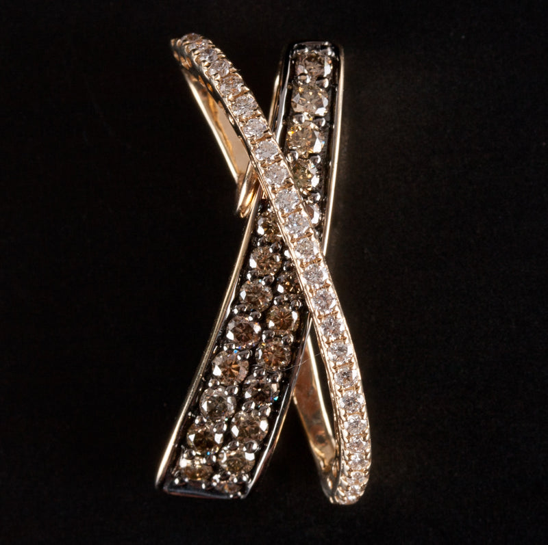 14k Yellow Gold Le Vian Champagne Diamond & Diamond Earring Pendant Set 1.59ctw